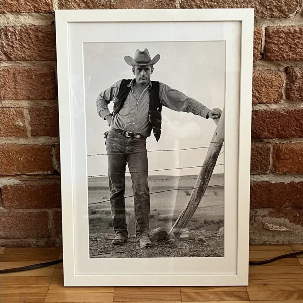 James Dean on the set of Giant. Authentic Vintage Print by Frank Worth